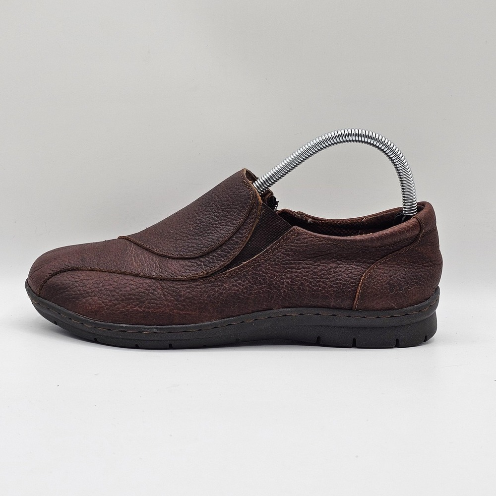 b.ø.c Shoes Womens Size 10 Brown Leather Zip Comfort Closed Toe Casual Walking